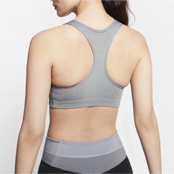 Nike grey dri-fit swoosh sports bra - Picture 2 of 8